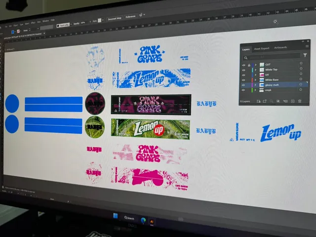 แยก Color / White / UV ใน Illustrator