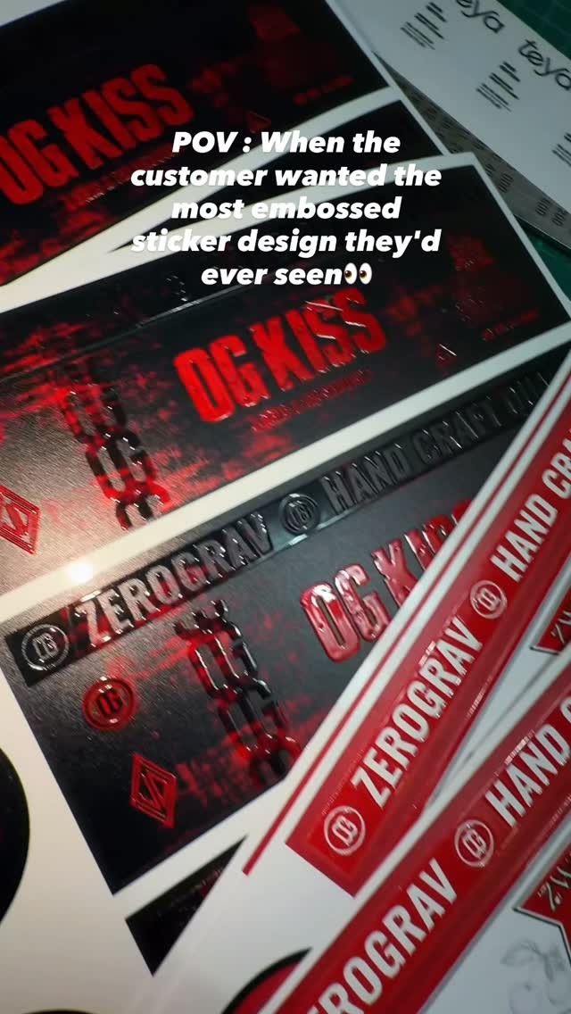 โ€When the customer wanted the most embossed sticker design theyโ€d ever seenโ€ฆ so we made it hit different. โจ๐–จ๏ โ€When the customer wanted the most embossed sticker design theyโ€d ever seenโ€ฆ so we made it hit different. โจ๐–จ๏